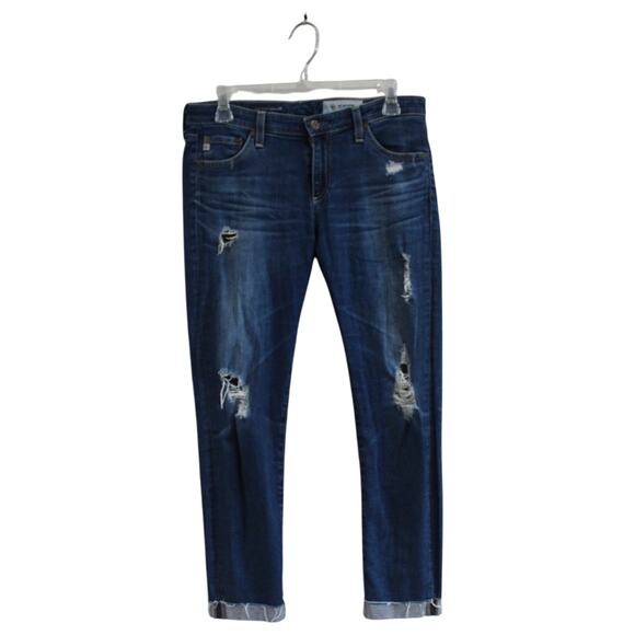 AG | The Stilt Roll-Up Cigarette Roll-Up Distressed Jeans Size 28 - Picture 1 of 10